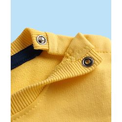 Babyhug Cotton Knit Full Sleeves Sweatshirt with Animal Graphics Pack of 2 - Yellow & White