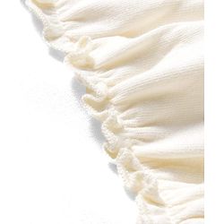 Babyhug 100% Cotton Knit Full Sleeves Sweatshirt With Floral Graphics & Crochet Applique - Off White