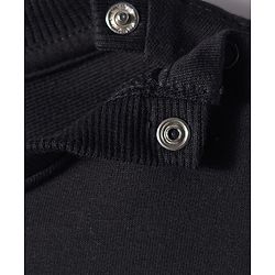 Babyhug Cotton Knit Full Sleeves Sweatshirt with Ghost Patch & Frill Detailing - Black