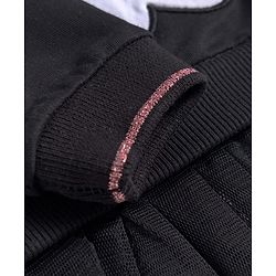 Babyhug Cotton Knit Full Sleeves Sweatshirt with Ghost Patch & Frill Detailing - Black