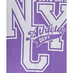 Babyhug Cotton Knit Full Sleeves Hooded SweatJacket with Front & Back Text Graphic & Kangaroo Pocket - Purple