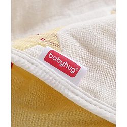 Babyhug 6 Layer 100% Cotton Gauze Muslin Baby Blanket | Super Soft | Breathable | Absorbent - Yellow