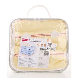 Babyhug 6 Layer 100% Cotton Gauze Muslin Baby Blanket | Super Soft | Breathable | Absorbent - Yellow