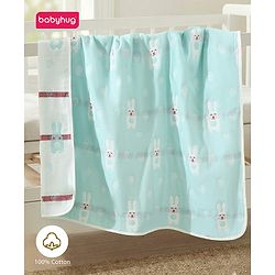 Babyhug 6 Layer 100% Cotton Gauze Muslin Baby Blanket | Super Soft | Breathable | Absorbent - Yellow