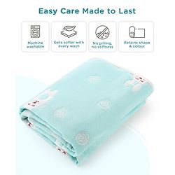 Babyhug 6 Layer 100% Cotton Gauze Muslin Baby Blanket | Super Soft | Breathable | Absorbent - Yellow