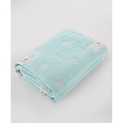 Babyhug 6 Layer 100% Cotton Gauze Muslin Baby Blanket | Super Soft | Breathable | Absorbent - Yellow