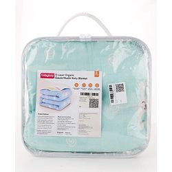 Babyhug 6 Layer 100% Cotton Gauze Muslin Baby Blanket | Super Soft | Breathable | Absorbent - Yellow