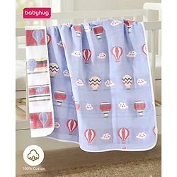 Babyhug 6 Layer 100% Cotton Gauze Muslin Baby Blanket | Super Soft | Breathable | Absorbent - Yellow