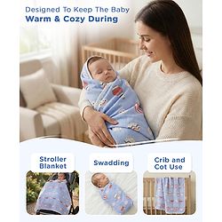 Babyhug 6 Layer 100% Cotton Gauze Muslin Baby Blanket | Super Soft | Breathable | Absorbent - Yellow