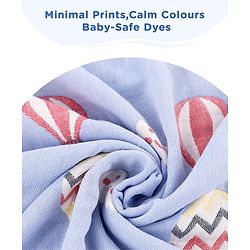 Babyhug 6 Layer 100% Cotton Gauze Muslin Baby Blanket | Super Soft | Breathable | Absorbent - Yellow