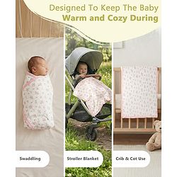 Babyhug 6 Layer Muslin Baby Blanket with Contrast Wide Edge Panda Print - Green| Absorbent Soft & Breathable| All Season Blanket| New Born Gifting| Bath Towel, Wrapper, Feeding Towel| Machine Washable