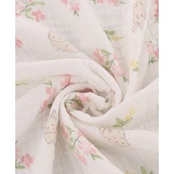 Babyhug 6 Layer Muslin Baby Blanket with Contrast Wide Edge Panda Print - Green| Absorbent Soft & Breathable| All Season Blanket| New Born Gifting| Bath Towel, Wrapper, Feeding Towel| Machine Washable