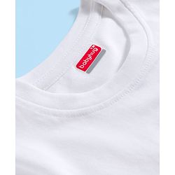 Babyhug Cotton Knit Full Sleeves Night Suit with Penguin & Heart Print - White & Red