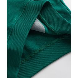 Babyhug Fleece Knit Full Sleeves Sweatshirt With Sequin Detailing - Green