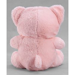 Babyhug 35cm Plush Hooded Teddy Bear Soft Toy - Pink| for Toddler Gifting| Boys & Girls| Stuffed Animal| Baby Safe| Cuddle & Travel Partner| Super Soft Fabric| Room & Car Décor