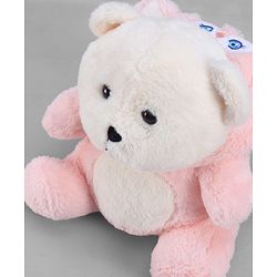 Babyhug 35cm Plush Hooded Teddy Bear Soft Toy - Pink| for Toddler Gifting| Boys & Girls| Stuffed Animal| Baby Safe| Cuddle & Travel Partner| Super Soft Fabric| Room & Car Décor