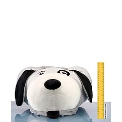 Babyhug Plush Dog Baby Seater - Grey|Super Soft & Comfortable| Sitting Support for Infants| Ideal for Playtime|Rest & Lounging|  Infant Safety Chair| Toddler Sitting Trainer| Maintain Good Posture