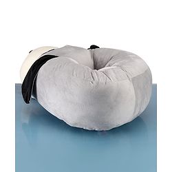 Babyhug Plush Dog Baby Seater - Grey|Super Soft & Comfortable| Sitting Support for Infants| Ideal for Playtime|Rest & Lounging|  Infant Safety Chair| Toddler Sitting Trainer| Maintain Good Posture