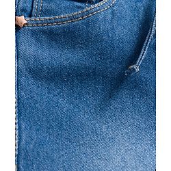 Babyhug Denim Full Length Washed Jogger With Stretch - Black