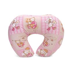 Babyhug Cotton Feeding Pillow Teddy Bear Print - Pink | Fits upto waist size 44 inches