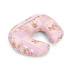 Babyhug Cotton Feeding Pillow Teddy Bear Print - Pink