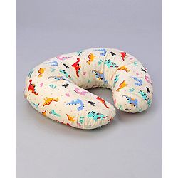 Babyhug Cotton Feeding Pillow Teddy Bear Print - Pink | Fits upto waist size 44 inches