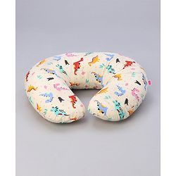Babyhug Cotton Feeding Pillow Teddy Bear Print - Pink | Fits upto waist size 44 inches