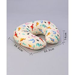 Babyhug Cotton Feeding Pillow Teddy Bear Print - Pink | Fits upto waist size 44 inches