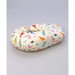 Babyhug Cotton Feeding Pillow Teddy Bear Print - Pink | Fits upto waist size 44 inches