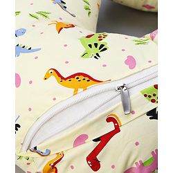Babyhug Cotton Feeding Pillow Teddy Bear Print - Pink | Fits upto waist size 44 inches