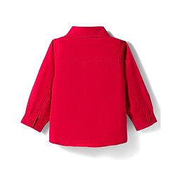 Babyhug Cotton Woven Full Sleeves Solid Shirt - Red