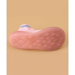 Cute Walk by Babyhug Sock Shoes with Cartoon Print - Pink