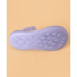 Cute Walk by Babyhug Slip On Sock Shoes with Triangle Design - Purple