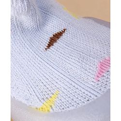 Cute Walk by Babyhug Slip On Sock Shoes with Triangle Design - Purple