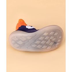 Cute Walk by Babyhug Slip On Sock Shoes With Animal Design - Blue