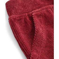 Babyhug Knit Full Length Solid Colour Corduroy Pant With Pockets - Maroon