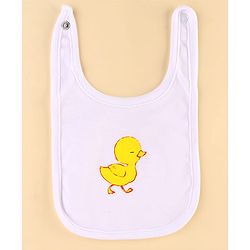 Babyhug 100% Cotton Knit Baby Gift Set With Duck Print - White