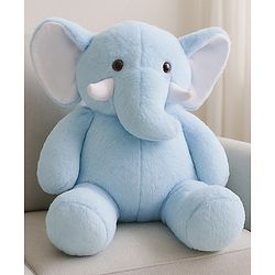 Babyhug Elephant Soft Toy Light Blue - Height 65 cm