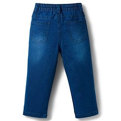 Babyhug Cotton Woven Full Sleeves Solid Color Shirt & Jeans Set - Red & Blue