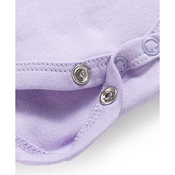 Babyhug 100% Cotton Knit Full Sleeves Onesie With Play Time Text Print - Purple