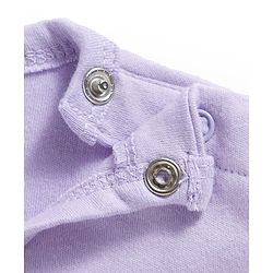 Babyhug 100% Cotton Knit Full Sleeves Onesie With Play Time Text Print - Purple