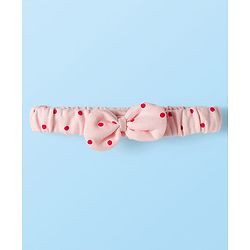 Babyhug 100% Cotton Interlock Knit Full Sleeves Onesie with Hairband & Christmas Print - Pink