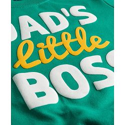 Babyhug Cotton Knit Full Sleeves Sweatshirts With Text Graphics Pack of 2 - Green & Yellow