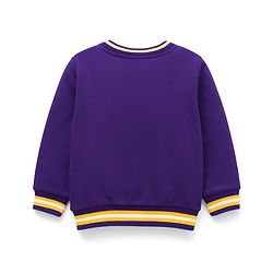 Babyhug Cotton Knit Full Sleeves Sweatshirt with Football Graphic - Purple