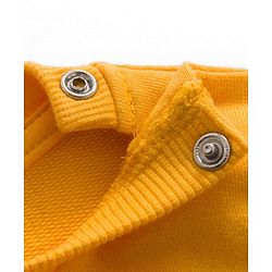 Babyhug Cotton Knit Full Sleeves Sweatshirts with Happy Days Text Print Pack of 2 - Yellow & Dark Green