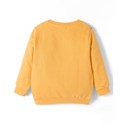 Babyhug Cotton Knit Full Sleeves Sweatshirts with Happy Days Text Print Pack of 2 - Yellow & Dark Green