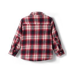 Babyhug Cotton Woven Full Sleeves Checks Shirt & Jeans Set - Maroon & Black