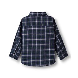 Babyhug Cotton Woven Full Sleeves Checkered Shirt & Trouser Set - Blue & Beige