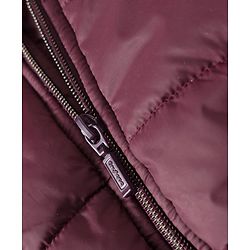 Babyhug Woven Full Sleeves Hooded Padded Jacket with Bow Belt - Wine
