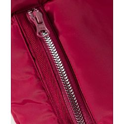 Babyhug Woven Full Sleeves Hooded Coat with Glittery Star Print - Maroon